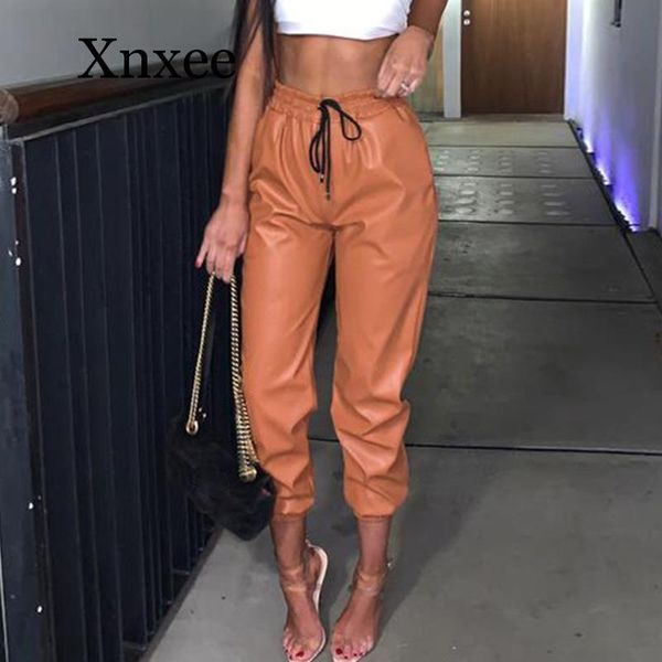 drawstring pu leather casual pants women fashion pockets pencil pants solid streetwear autumn ladies trousers winter, Black;white
drawstring pu leather casual pants women fashion pockets pencil pants solid streetwear autumn ladies trousers winter, Black;white