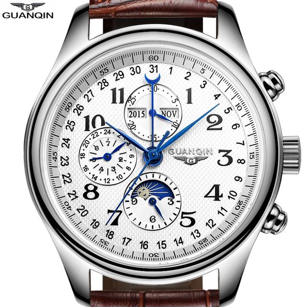 guanqin mechanical watch men waterproof sapphire mechanical watch automatic watches men clock man mechanical-watches a, Slivery;brown
guanqin mechanical watch men waterproof sapphire mechanical watch automatic watches men clock man mechanical-watches a, Slivery;brown