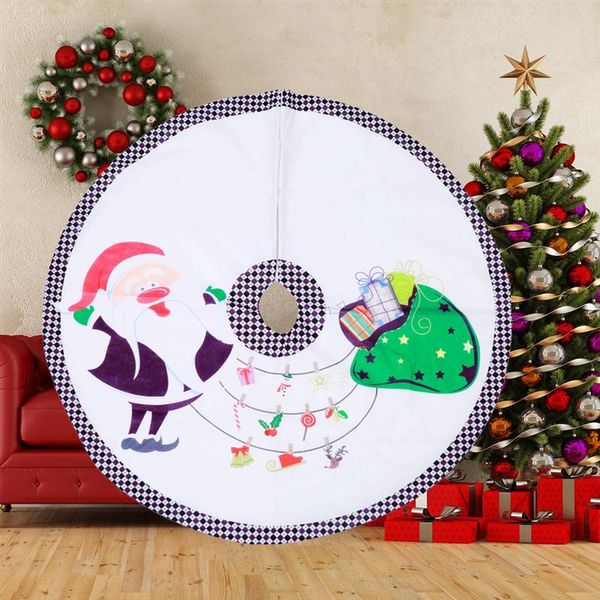 1 pc 90cm christmas tree skirt santa claus cartoon round creative tree decoration cover ornaments for home party decor
1 pc 90cm christmas tree skirt santa claus cartoon round creative tree decoration cover ornaments for home party decor