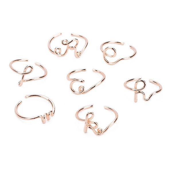 wholesale 26 english letter initial rings rose gold design open ring adjustable statement party charm jewelry gift for women girls-y, Silver
wholesale 26 english letter initial rings rose gold design open ring adjustable statement party charm jewelry gift for women girls-y, Silver