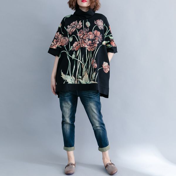 women hoodies sweatshirts plus size black female turtleneck pullover autumn thinken cotton loose 2018 print floral
women hoodies sweatshirts plus size black female turtleneck pullover autumn thinken cotton loose 2018 print floral