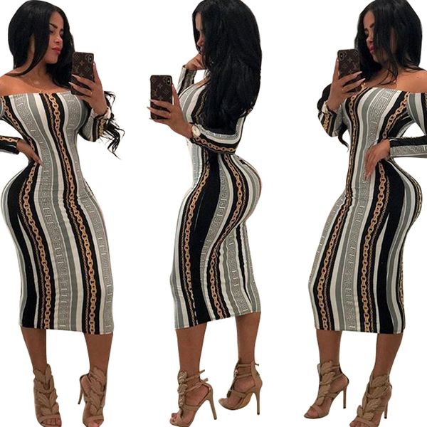 autumn new women's dress european and american fashion striped print long-sleeved dress nightclub casual dresse, Black;gray
autumn new women's dress european and american fashion striped print long-sleeved dress nightclub casual dresse, Black;gray