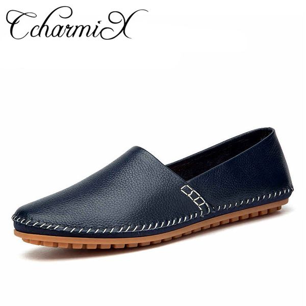 charmix genuine leather men loafers large size 38-47 slip on black blue white mens shooes driving moccasins casual male flats
charmix genuine leather men loafers large size 38-47 slip on black blue white mens shooes driving moccasins casual male flats