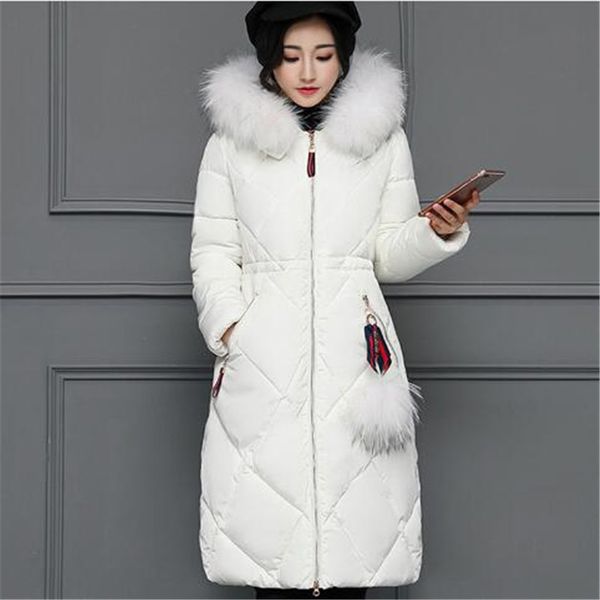 2018 new women winter long duck down jacket female parkas thickening warm clothes fur collar slim plus size, Black
2018 new women winter long duck down jacket female parkas thickening warm clothes fur collar slim plus size, Black