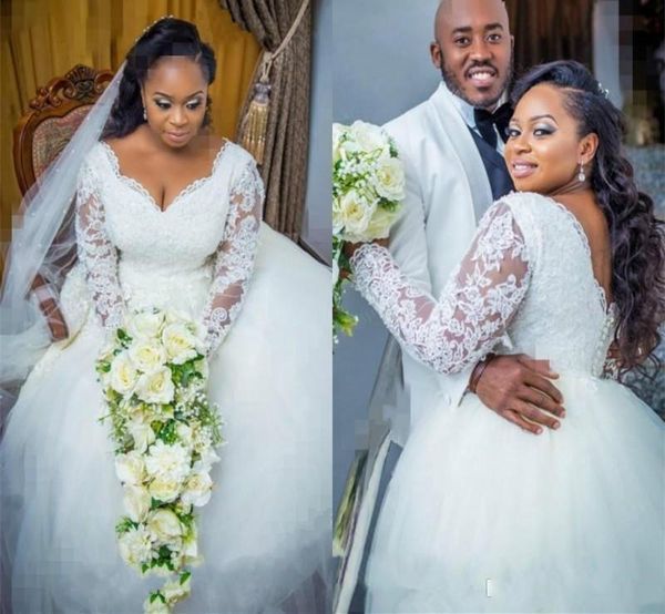 elegant long sleeve lace mermaid v-neck wedding dresses custom floor length lace up back ivory bridal gowns brautkleid women, White
elegant long sleeve lace mermaid v-neck wedding dresses custom floor length lace up back ivory bridal gowns brautkleid women, White