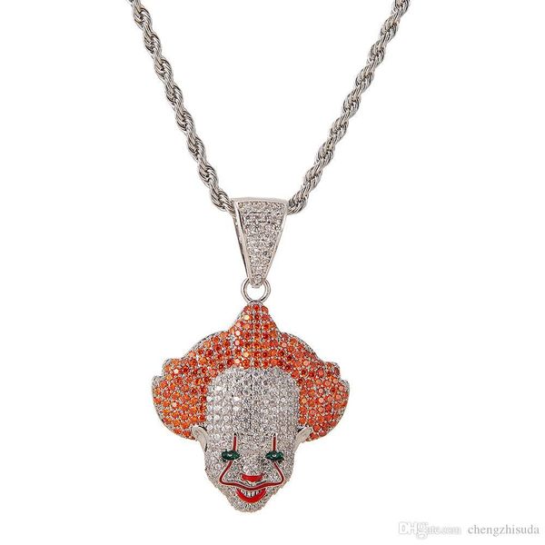 whosale hip hop clown cartoon pendant necklace gold silver color iced out cubic zircon men jewwlry
whosale hip hop clown cartoon pendant necklace gold silver color iced out cubic zircon men jewwlry
