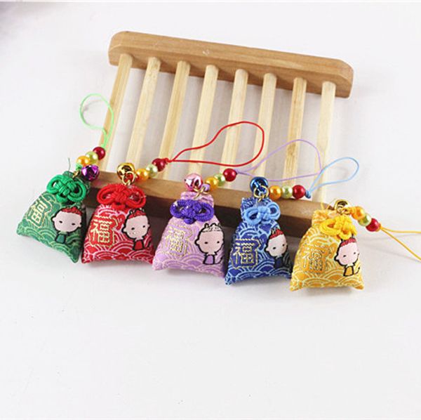 small traditional omamori bag phone pendant cute fortune blessing bag pendant charms keychain, Silver
small traditional omamori bag phone pendant cute fortune blessing bag pendant charms keychain, Silver