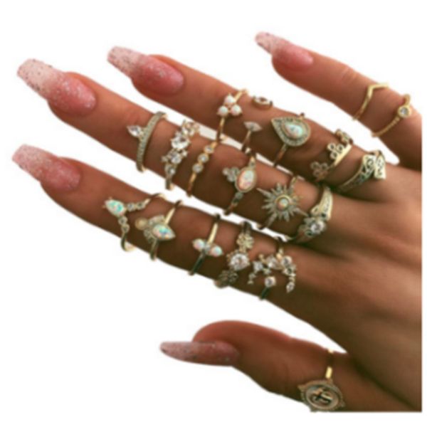 bohemian vintage gold crescent geometric joint ring set for women crystal personality design ring set party jewelry gifts, Slivery;golden
bohemian vintage gold crescent geometric joint ring set for women crystal personality design ring set party jewelry gifts, Slivery;golden