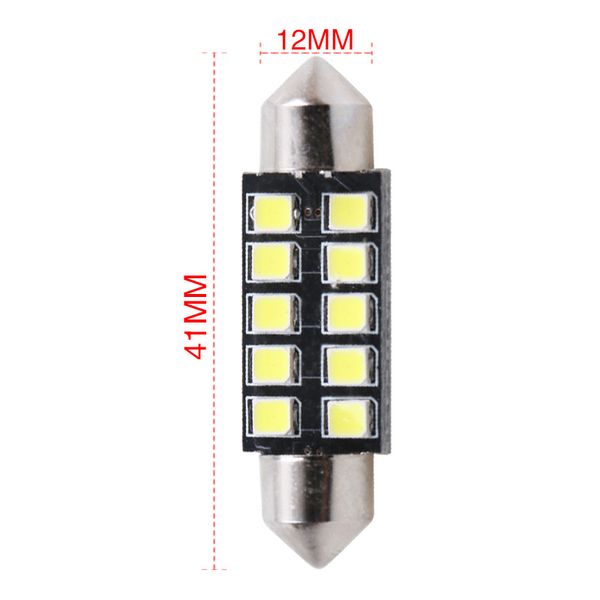 double-pointed 41mm 10lights led reading light led roof light 2835 smd license plate