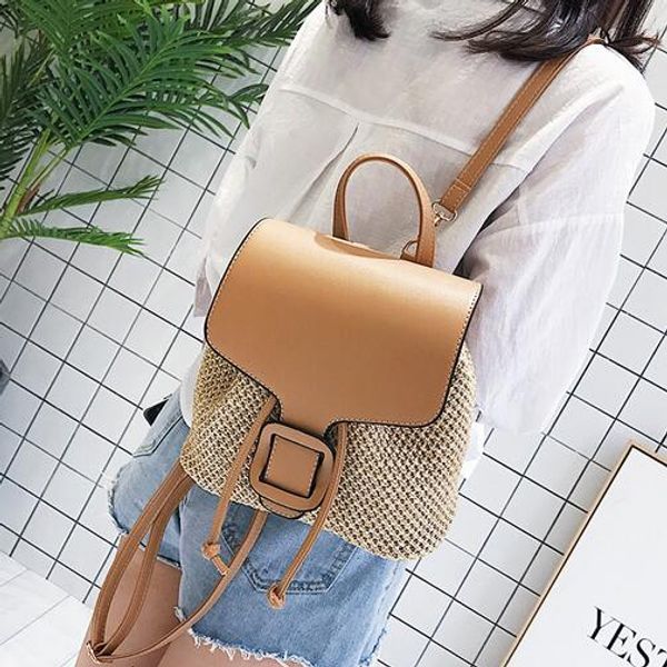 2019 fashion new women backpacks straw shoulder bag leisure beach splicing backpack teenage girl quality travel books rucksack
2019 fashion new women backpacks straw shoulder bag leisure beach splicing backpack teenage girl quality travel books rucksack
