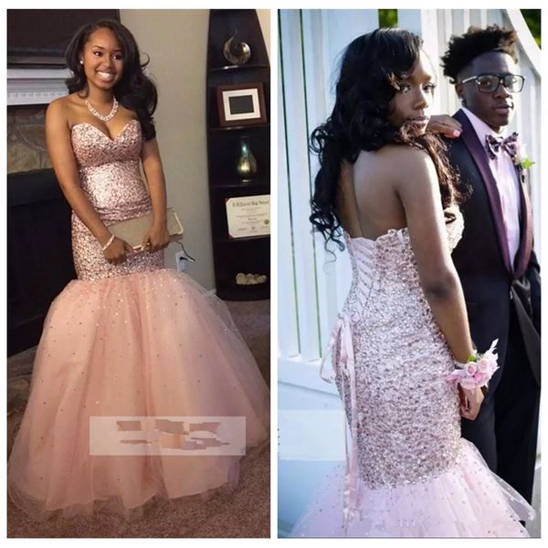 bling bling crystal beaded prom dresses mermaid slim 2019 major beading modest evening party gowns formal pageant gowns with lace up back, Black
bling bling crystal beaded prom dresses mermaid slim 2019 major beading modest evening party gowns formal pageant gowns with lace up back, Black