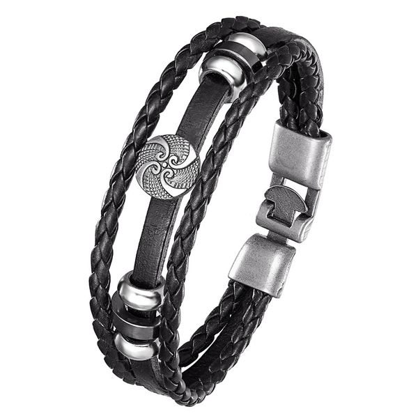 beaded, strands fashion leather bracelet multi-layer men's retro punk rock woman alloy pearl nautical jewellery, Black
beaded, strands fashion leather bracelet multi-layer men's retro punk rock woman alloy pearl nautical jewellery, Black