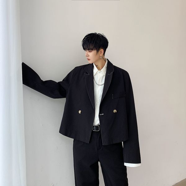men gothic blazer suit coat loose casual short style suit jacket male vintage fashion hip hop japan streetwear outerwear, White;black
men gothic blazer suit coat loose casual short style suit jacket male vintage fashion hip hop japan streetwear outerwear, White;black