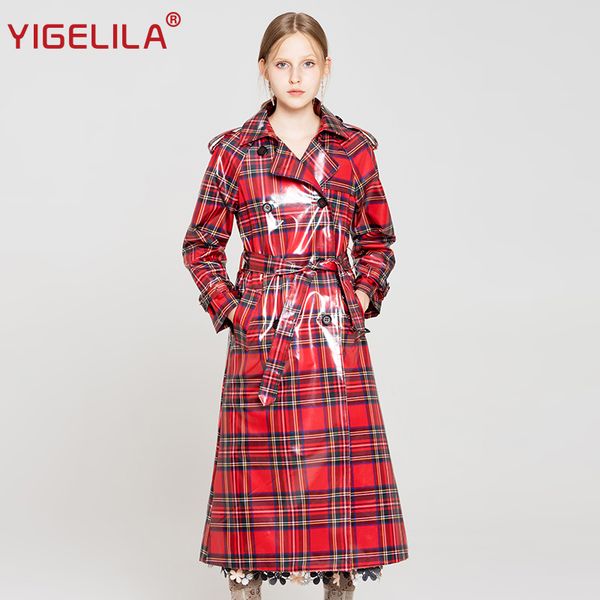 yigelila fashion women plaid trench coat autumn turn-down collar double breasted belt slim long waterproof coat 9834, Tan;black
yigelila fashion women plaid trench coat autumn turn-down collar double breasted belt slim long waterproof coat 9834, Tan;black