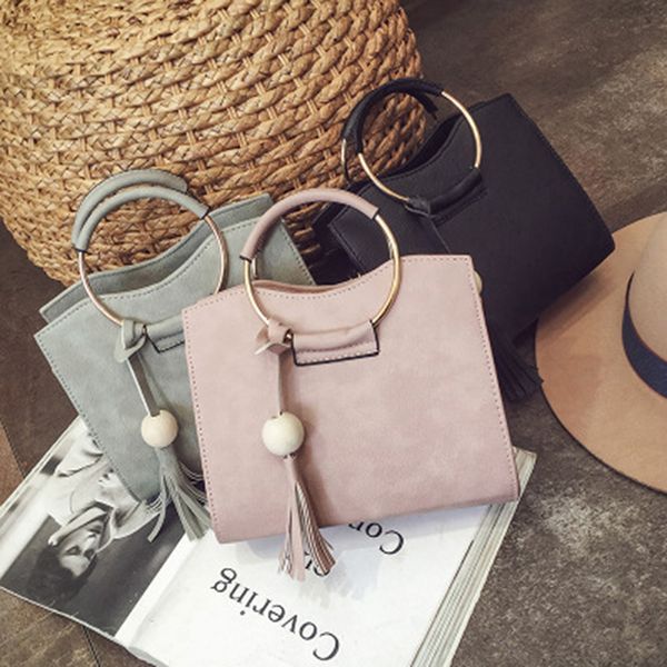 fashion pu leather women handbag tassel shoulder bag women handle totes metal ring crossbody bags vintage messenger bags
fashion pu leather women handbag tassel shoulder bag women handle totes metal ring crossbody bags vintage messenger bags
