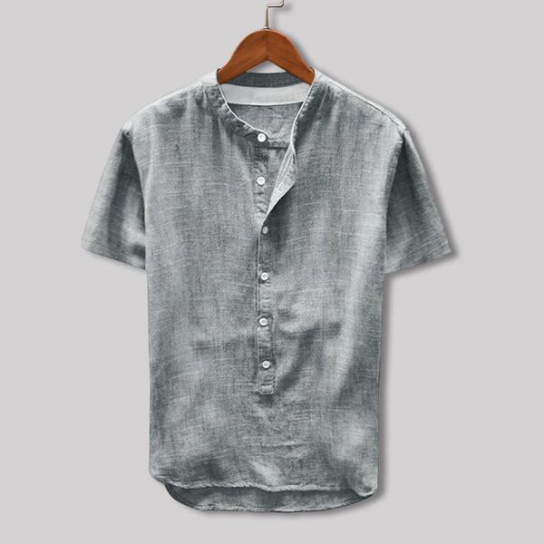 2020 fashion men's summer button casual linen and cotton short sleeve blouse hombre, White;black
2020 fashion men's summer button casual linen and cotton short sleeve blouse hombre, White;black