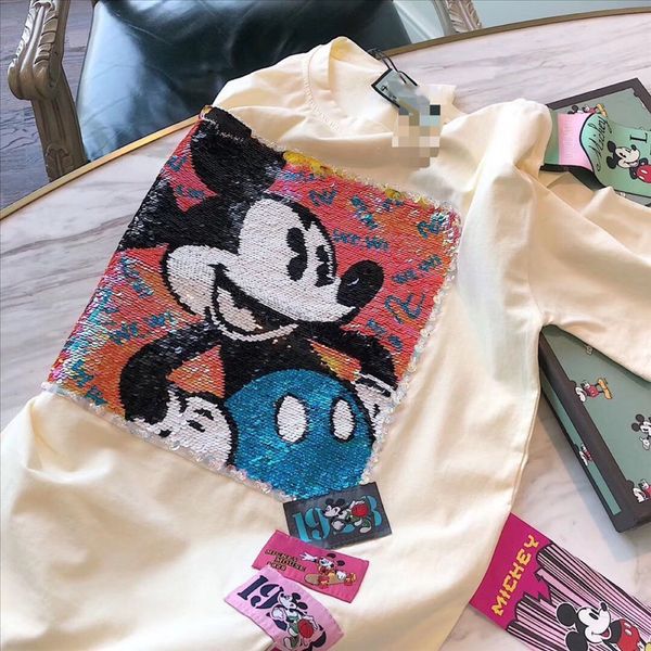 g family 2020 loose slim round collar short-sleeved t-shirt female fashion sequins sequins heavy industry sequinsmouse fashion, White
g family 2020 loose slim round collar short-sleeved t-shirt female fashion sequins sequins heavy industry sequinsmouse fashion, White