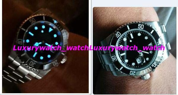 Luxury Watch Box Black Dial Ceramic Bezel 116610 Stainless Steel Bracelet 2813 Movement Automatic Mens Men's Watches Blue Luminous Wrist
Luxury Watch Box Black Dial Ceramic Bezel 116610 Stainless Steel Bracelet 2813 Movement Automatic Mens Men's Watches Blue Luminous Wrist