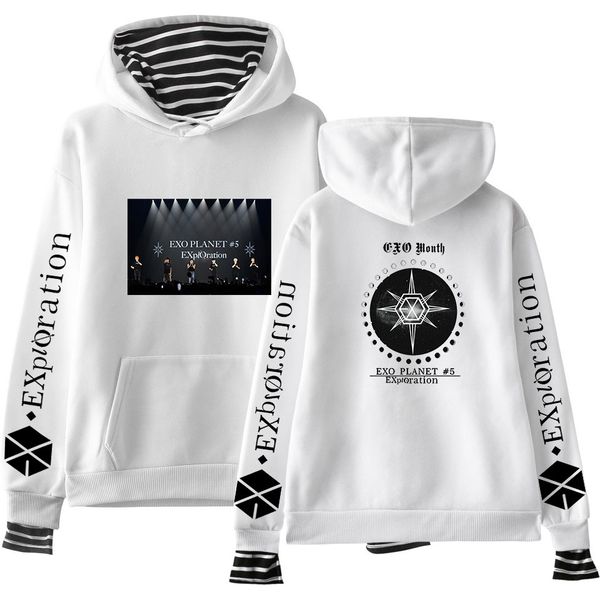 exo planet-#5-exploration women's printed letters hoodies sweatshirt harajuku long sleeve o-neck hoodies stitching color, Black
exo planet-#5-exploration women's printed letters hoodies sweatshirt harajuku long sleeve o-neck hoodies stitching color, Black
