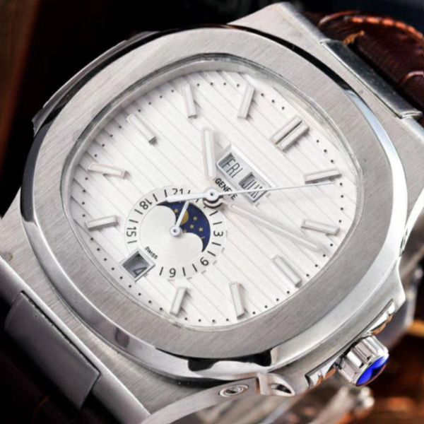 5726 automatic men's mechanical watches, sports series with sun, moon and stars by ing, Slivery;brown
5726 automatic men's mechanical watches, sports series with sun, moon and stars by ing, Slivery;brown