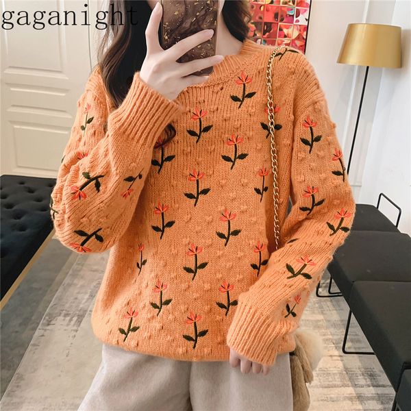 gaganight embroidery flower appliques sweet women sweater o neck pullover female chic fashion knitted jumper girls casual loose, White;black
gaganight embroidery flower appliques sweet women sweater o neck pullover female chic fashion knitted jumper girls casual loose, White;black