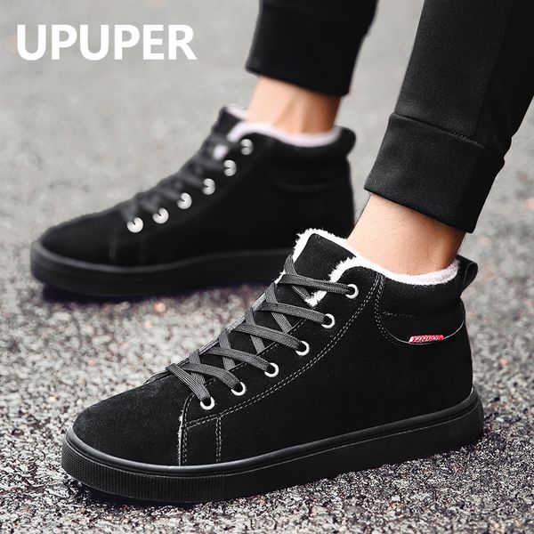 upuper winter boots men casual flat men's winter shoes with fur fashion super warm shoes men lace-up snow boots, Black
upuper winter boots men casual flat men's winter shoes with fur fashion super warm shoes men lace-up snow boots, Black