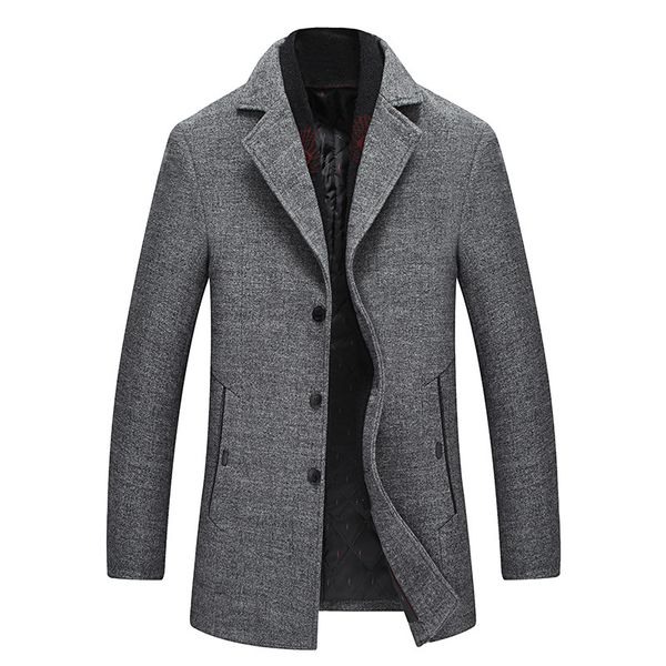 2019 winter 45% wool coat men's new solid color multi-pocket warm thick wool blends woolen pea trench coat overcoat, Black
2019 winter 45% wool coat men's new solid color multi-pocket warm thick wool blends woolen pea trench coat overcoat, Black