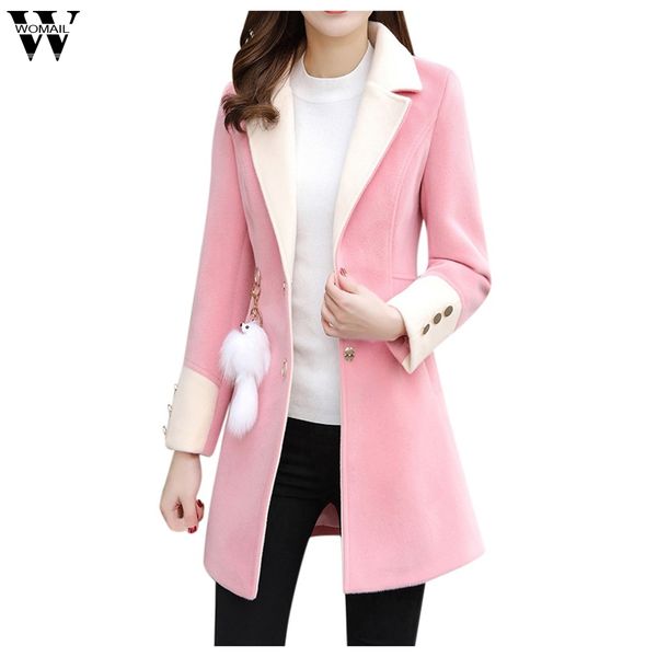 womail women winter overcoat camel simple wool collared long patchwork vintage winter office long sleeve button slim woolen coat, Black
womail women winter overcoat camel simple wool collared long patchwork vintage winter office long sleeve button slim woolen coat, Black