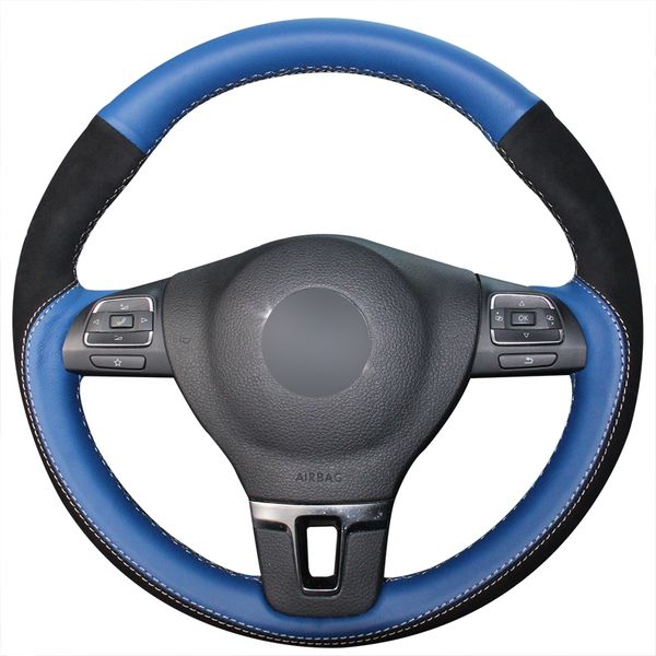 blue genuine leather black suede hand sewing steering wheel cover for volkswagen vw gol tiguan passat b7 passat cc touran magotan
blue genuine leather black suede hand sewing steering wheel cover for volkswagen vw gol tiguan passat b7 passat cc touran magotan