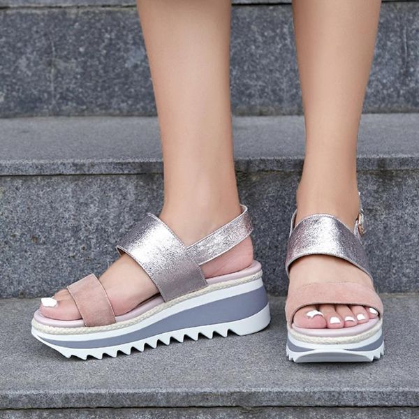 2019 genuine leather suede platform sandals women sweet casual high wedges shoes woman, Black
2019 genuine leather suede platform sandals women sweet casual high wedges shoes woman, Black