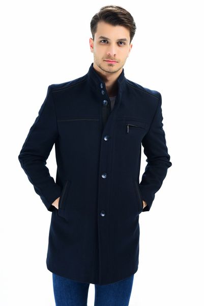 plt8369 dewberry overcoat -dark blue, Black