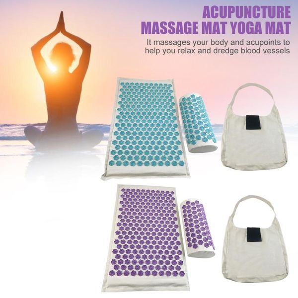 new acupressure massage mat pillow set yoga mat for relieves stress back neck sciatic pain relaxation tension release with bag
new acupressure massage mat pillow set yoga mat for relieves stress back neck sciatic pain relaxation tension release with bag
