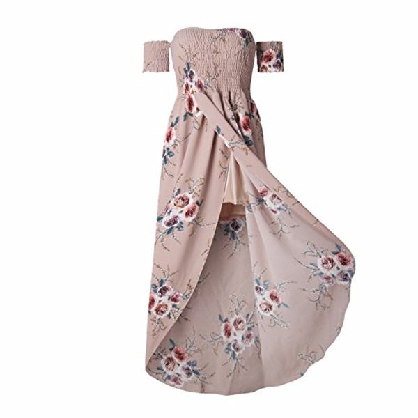 women's boho style off shoulder chiffon long dress summer beach floral print split party maxi dress long dresses, Black;gray
women's boho style off shoulder chiffon long dress summer beach floral print split party maxi dress long dresses, Black;gray