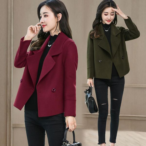 2019 autumn new fashion trend slim short coat women jacket solid color elegant comfortable woolen coat women jacket, Black
2019 autumn new fashion trend slim short coat women jacket solid color elegant comfortable woolen coat women jacket, Black