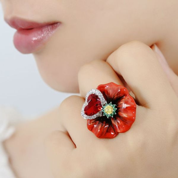 vintage crystal heart rings for women big red flower ring wedding ring jewelry accessories new 2019, Slivery;golden
vintage crystal heart rings for women big red flower ring wedding ring jewelry accessories new 2019, Slivery;golden