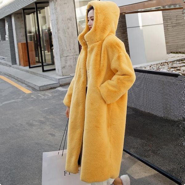women's fur coat winter warm thick faux mink fur long coat flurry overcoat outerwear lady vintage female jacket plus size, Black
women's fur coat winter warm thick faux mink fur long coat flurry overcoat outerwear lady vintage female jacket plus size, Black