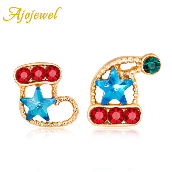 ajojewel blue crystal star christmas sock hat asymmetrical stud earrings for women girl fashion gift new year jewelry, Golden;silver
ajojewel blue crystal star christmas sock hat asymmetrical stud earrings for women girl fashion gift new year jewelry, Golden;silver