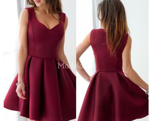 elegant burgundy short homecoming dresses v-neck a-line retro new cocktail gowns above knee chic formal party prom dress vestidos, Red
elegant burgundy short homecoming dresses v-neck a-line retro new cocktail gowns above knee chic formal party prom dress vestidos, Red