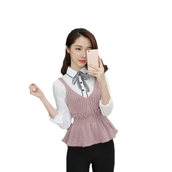 women's short knit vest 2019 spring autumn new korean solid color v-neck elastic waist sleeveless sling sweater female lq753, White;black
women's short knit vest 2019 spring autumn new korean solid color v-neck elastic waist sleeveless sling sweater female lq753, White;black