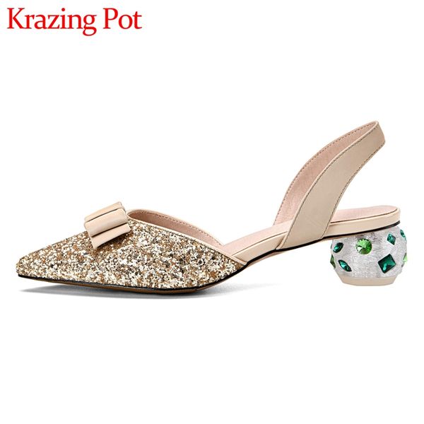 krazing pot plus size pointed toe strange med heel butterfly-knot beauty lady high street fashion summer sandals women l69, Black
krazing pot plus size pointed toe strange med heel butterfly-knot beauty lady high street fashion summer sandals women l69, Black
