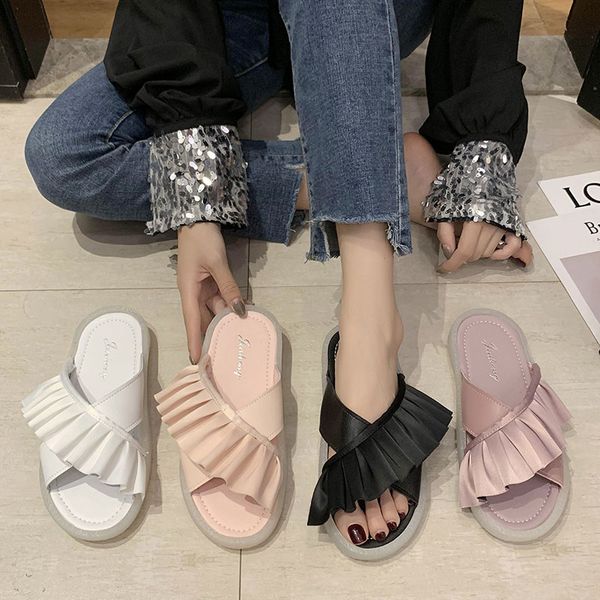 shoes ladies' slippers transparent heel slipers women slides low rubber flat soft 2020 summer basic scandals, Black 
shoes ladies' slippers transparent heel slipers women slides low rubber flat soft 2020 summer basic scandals, Black