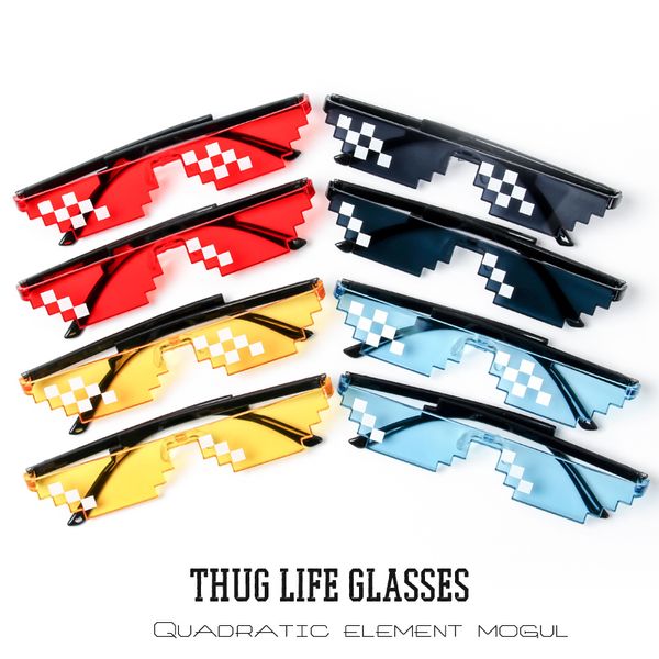 thug life glasses pixelated sunglasses men women small rectangle black sun glasses for male party rave eyewear festival lunette, White;black
thug life glasses pixelated sunglasses men women small rectangle black sun glasses for male party rave eyewear festival lunette, White;black