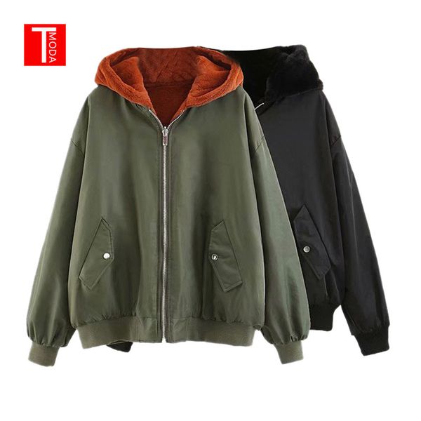 wonder 2018 new fashion vintage reversible faux fur thick bomber jacket coat women hooded long sleeve pockets casual outerwear, Tan;black
wonder 2018 new fashion vintage reversible faux fur thick bomber jacket coat women hooded long sleeve pockets casual outerwear, Tan;black