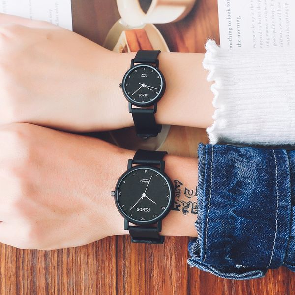 renos quartz watches for couple with exquisite box simple black white lovers' wristwatches fashion casual women's watch relogio, Slivery;brown
renos quartz watches for couple with exquisite box simple black white lovers' wristwatches fashion casual women's watch relogio, Slivery;brown