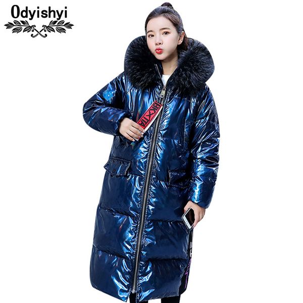 bright long down cotton jacket women winter thick coat 2018 fashion big fur collar loose hooded coat parka winter warm outerwear, Black
bright long down cotton jacket women winter thick coat 2018 fashion big fur collar loose hooded coat parka winter warm outerwear, Black