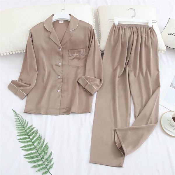 fzslcyiyi silk satin pajama set couples long sleeve male sleepwear women pajamas pijama pyjamas men's pajamas homewear -3xl, Black;brown
fzslcyiyi silk satin pajama set couples long sleeve male sleepwear women pajamas pijama pyjamas men's pajamas homewear -3xl, Black;brown