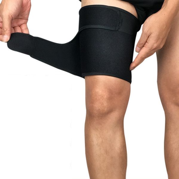 bandage thigh protection adjustment legwarmers elastic fitness outdoor sports safety leg support brace gym running basketball, Black
bandage thigh protection adjustment legwarmers elastic fitness outdoor sports safety leg support brace gym running basketball, Black