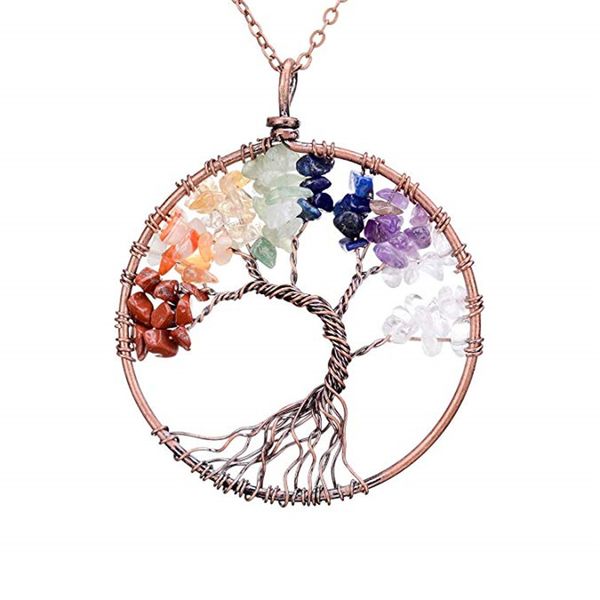 tree of life pendant amethyst rose crystal necklace gemstone chakra jewelry pendant necklace for women summer jewelry, Silver
tree of life pendant amethyst rose crystal necklace gemstone chakra jewelry pendant necklace for women summer jewelry, Silver