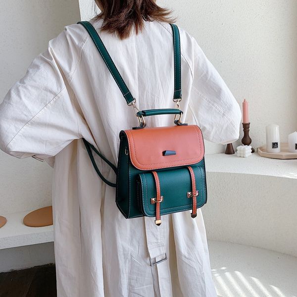 fashion women girls leather backpack multi-function shoulder bags backpack ladies school women shoulder bag leather