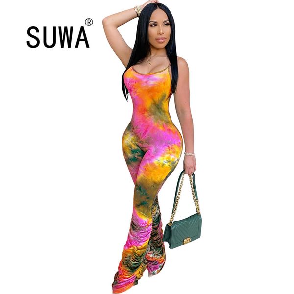 2020 summer tie-dye condole belt v neck tight jumpsuits pleated ankle strap special design bodysuits high street lady, Black;white
2020 summer tie-dye condole belt v neck tight jumpsuits pleated ankle strap special design bodysuits high street lady, Black;white